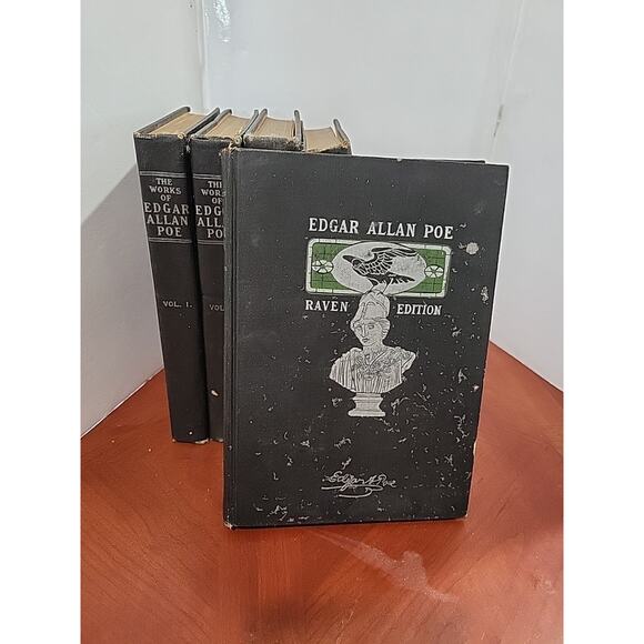 1903 Edgar Allan Poe Raven Edition Complete Set Gothic Horror Stories Book - Picture 1 of 12